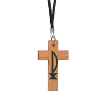 2" Wood Cross Pendant