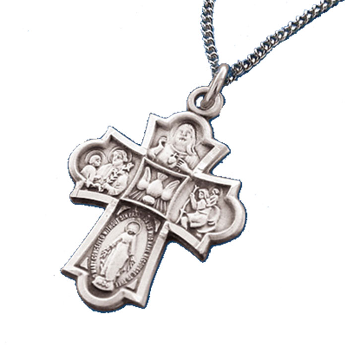 4-Way Pewter Cross