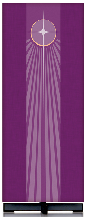 Purple Advent Star Lectern Cover