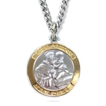 Gold Trimmed St. Anthony Pendant