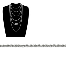 Sterling Silver French Rope Chain
