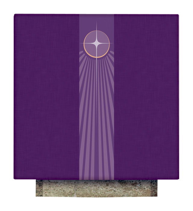 Purple Advent Star Altar Cover