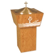 Fish and Shell Baptismal Font