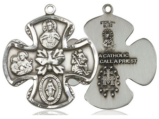 Sterling Silver Large Cruciform Medal