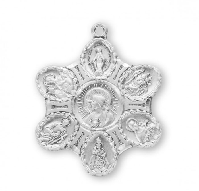 Sterling Silver 7 Way Medal