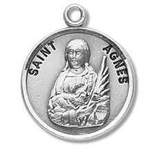 St. Agnes Sterling Silver Medal