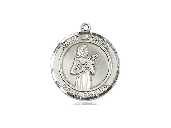 St. Agatha Medal Sterling Silver