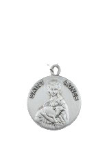 St. Agnes Sterling Silver Medal