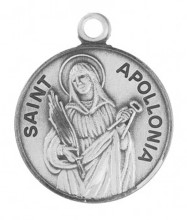 St. Apollonia Sterling Silver Medal