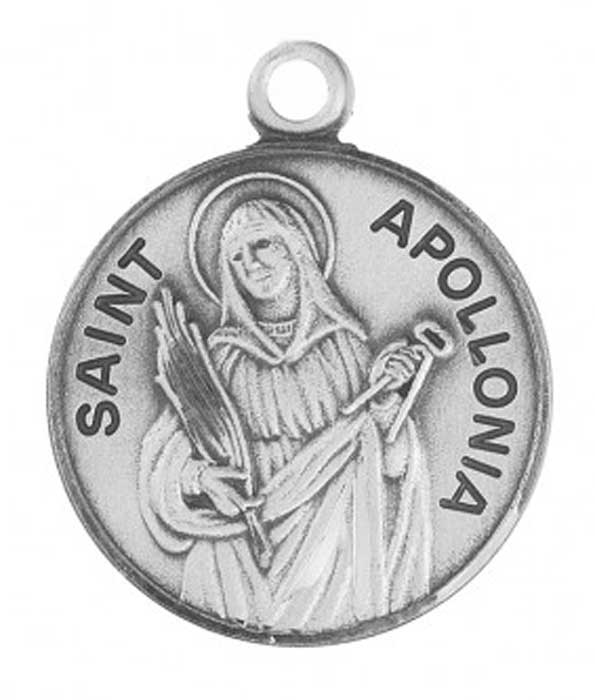 St. Apollonia Sterling Silver Medal