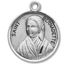 St. Bernadette Sterling Silver Medal