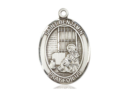 St. Benjamin Patron Saint Medal Sterling Silver