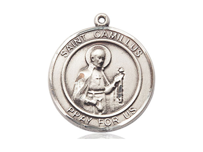 Saint Camillus of Lellis Medal Sterling Sliver