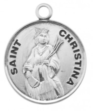 St. Christina Sterling Silver Medal