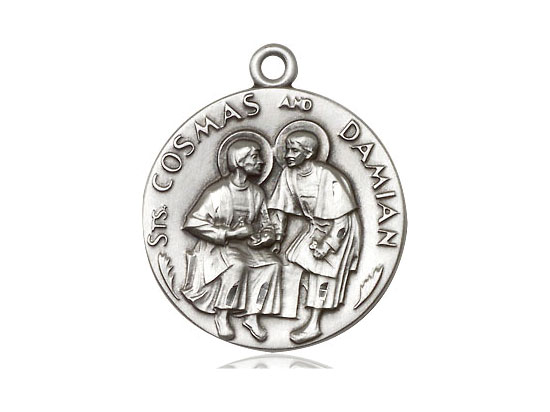 Saint Cosmas & Damian Sterling Sliver Medal