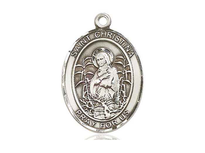 St. Christina Sterling Silver Medal