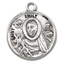 St. Emily Sterling Silver Medal
