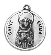 St. Emma Sterling Silver Medal
