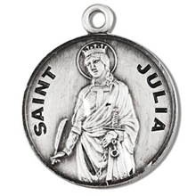 St. Julia Sterling Silver Medal