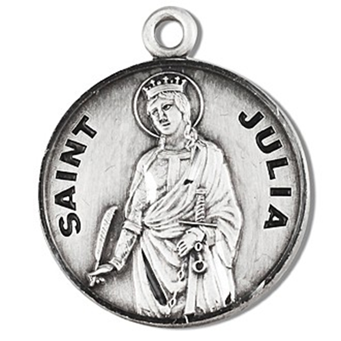 St. Julia Sterling Silver Medal