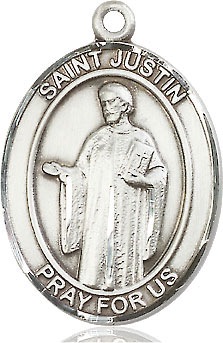 St. Justin Sterling Silver Medal