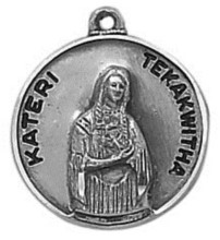 St. Kateri Tekakwitha Sterling Silver Medal