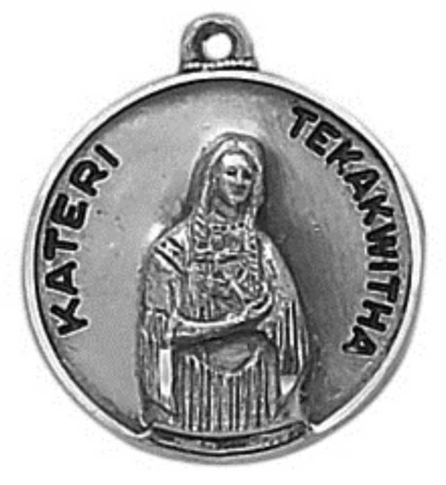 St. Kateri Tekakwitha Sterling Silver Medal
