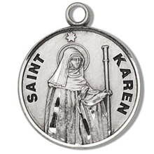 St. Karen Sterling Silver Medal