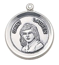 St. Lauren Sterling Silver Medal