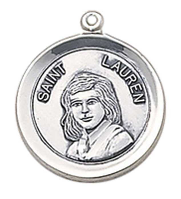 St. Lauren Sterling Silver Medal