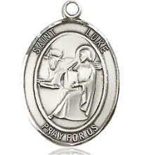 St Luke Oval Sterling Silver Medal