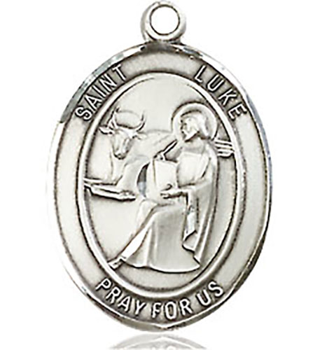 St Luke Oval Sterling Silver Medal