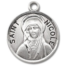 St. Nicole Sterling Silver Medal
