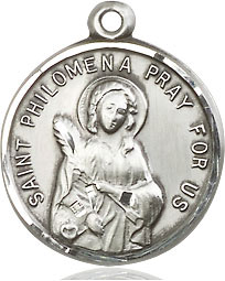 St. Philomena Medal Sterling Silver