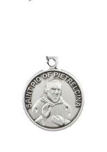 St. Padre Pio Medal Sterling