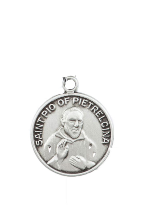 St. Padre Pio Medal Sterling