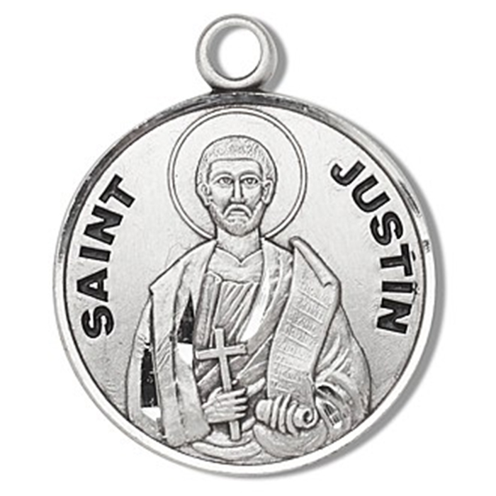 St. Justin Sterling Silver Medal