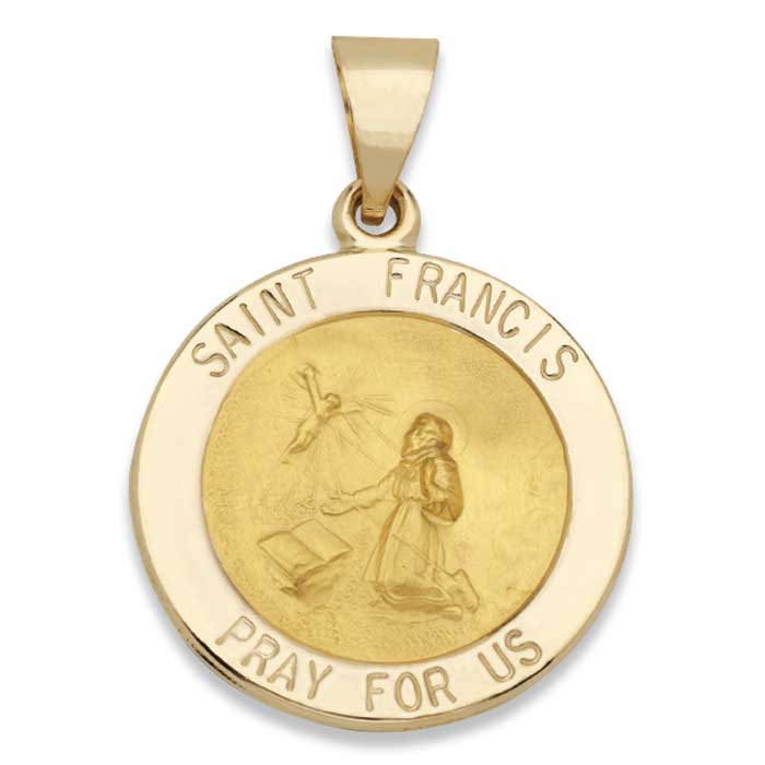 St. Francis 14 Kt. Gold Medal