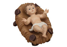 8" Infant Jesus in Crib Statue