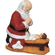 Kneeling Santa with Baby Jesus