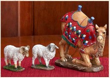 10" KNEELING CAMEL & 2 SHEEP