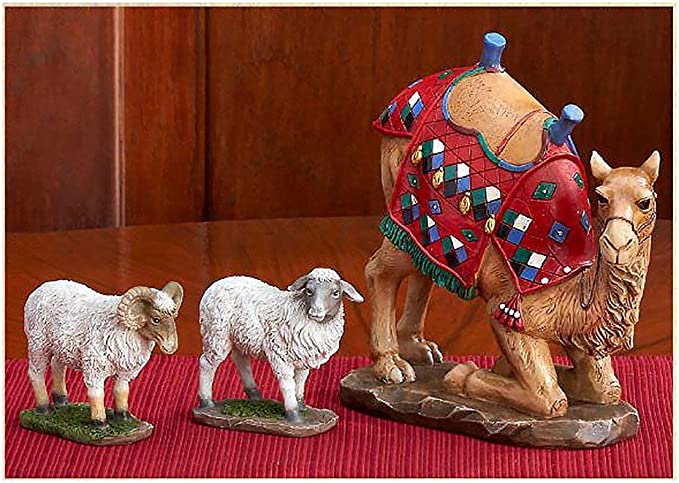 7" KNEELING CAMEL & 2 SHEEP