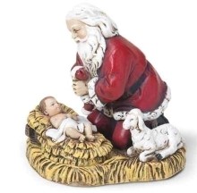Small Kneeling Santa Ornament