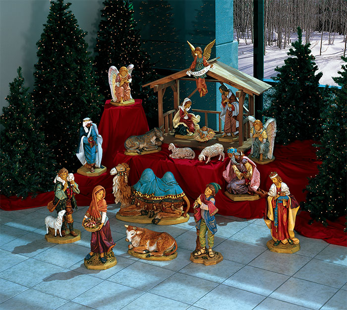 50" Full Color Indoor or Outdoor Nativity Set