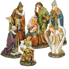 6 Piece Full Color Nativity Set