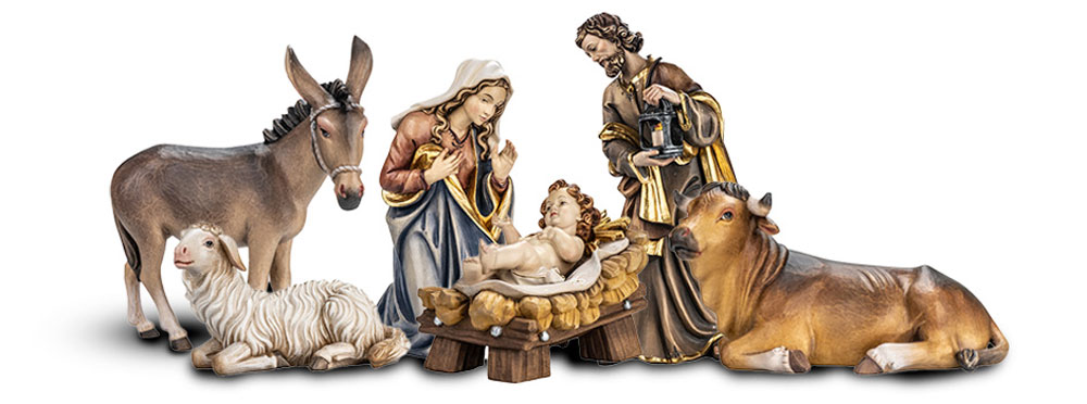 Hand Carved Wood Nativity Set