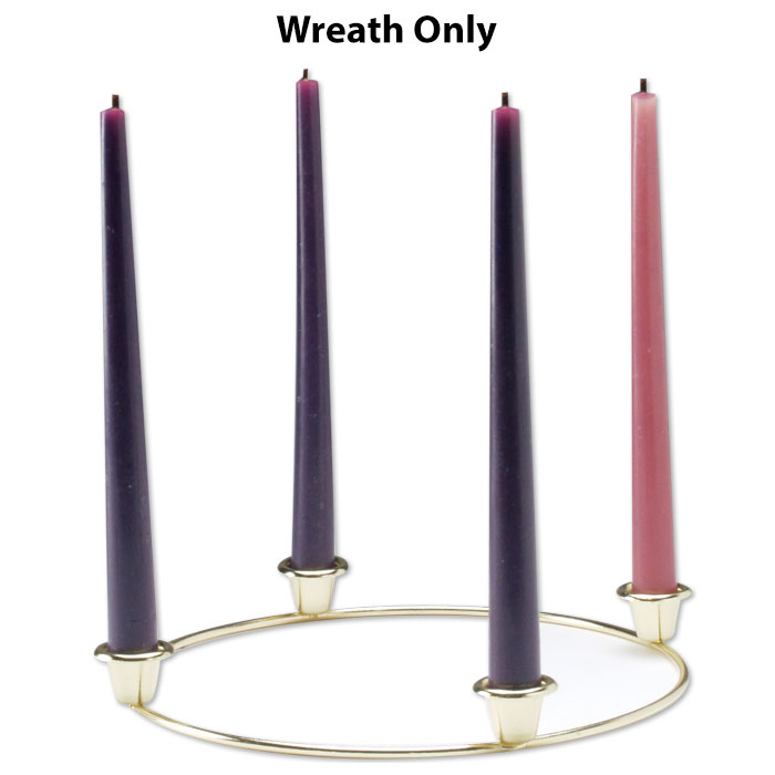 Gold Plated Advent Wreath - 10"