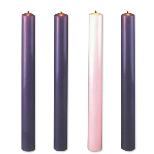 Church Advent Candles 3 Purple 1 Rose