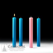 Blue Rose Advent Candles