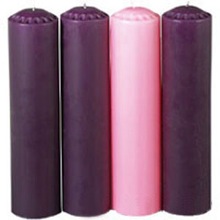 Honeycomb Purple/ Pink Pillar Advent Candles